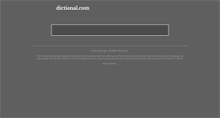 Desktop Screenshot of dictional.com